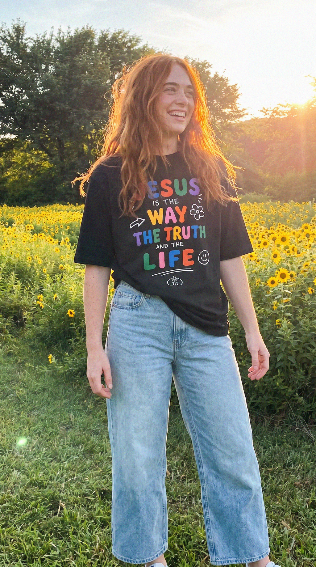 Jesus is The Way Black Heavyweight Drop Shoulder Tee - Grace District ®