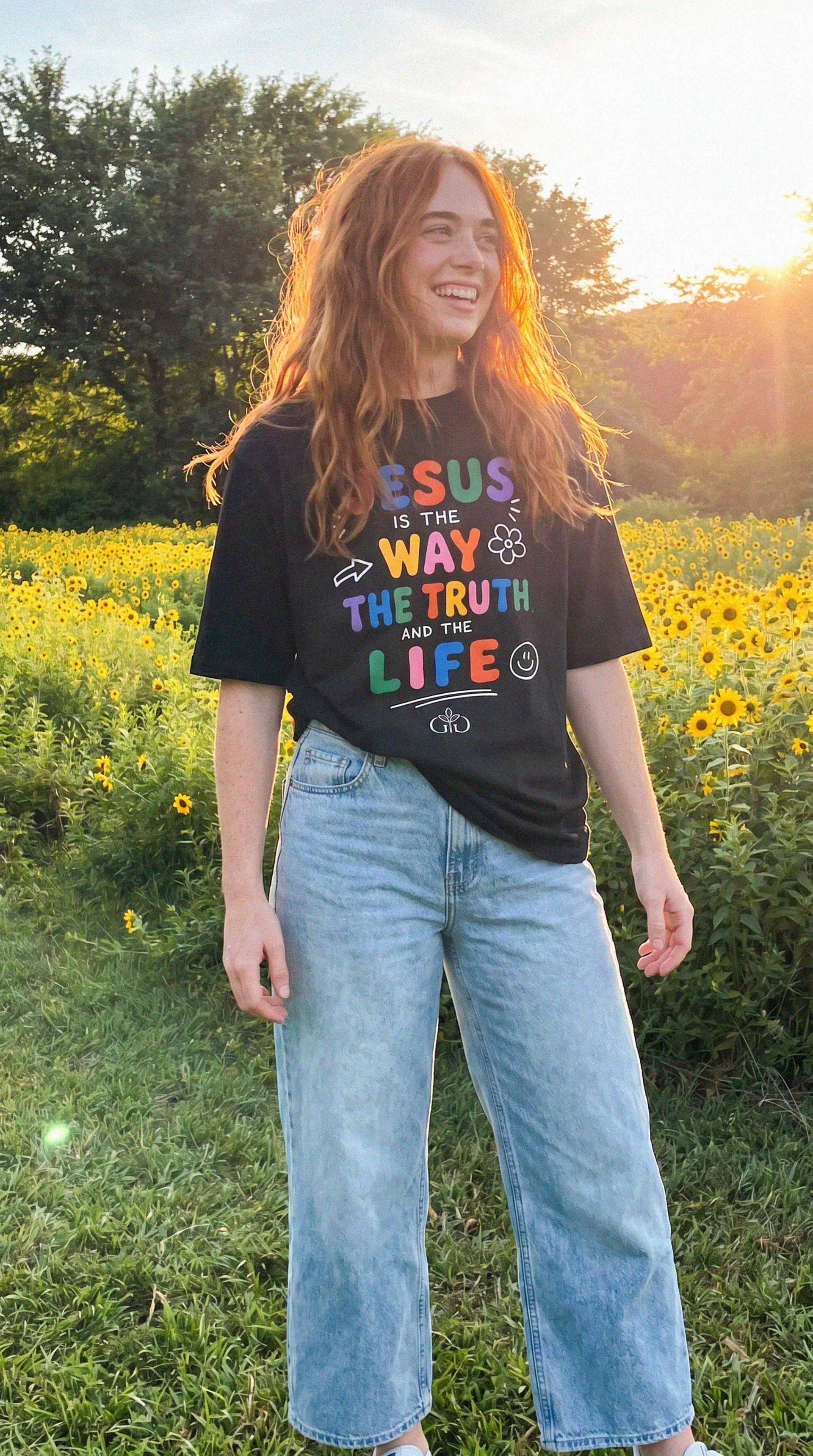 Jesus is The Way Black Heavyweight Drop Shoulder Tee - Grace District ®