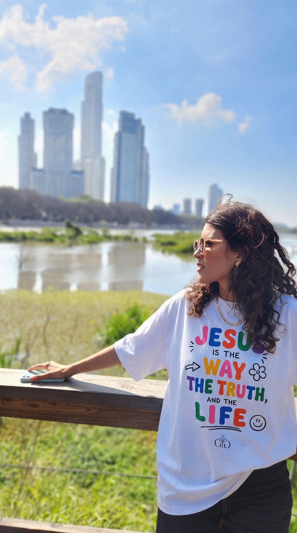 Jesus is The Way White Heavyweight Drop Shoulder Tee - Grace District ®