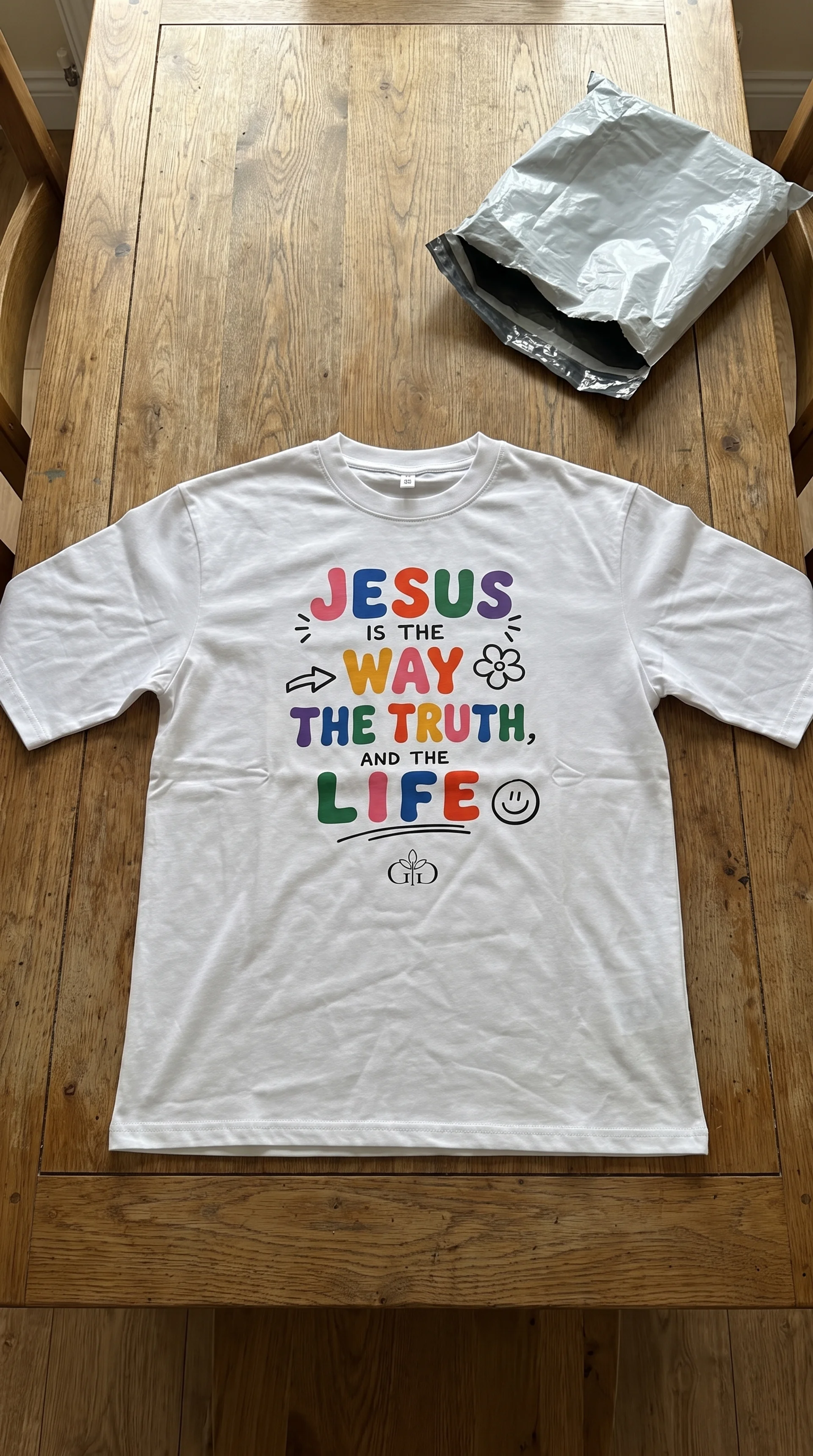 Jesus is The Way White Heavyweight Drop Shoulder Tee - Grace District ®
