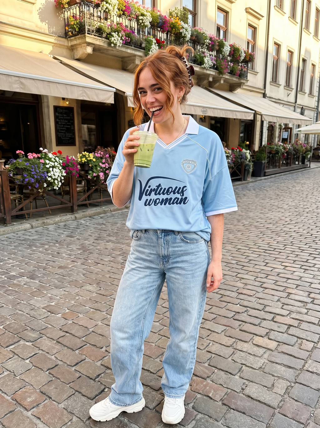 Virtuous Woman Retro Jersey Blue - Grace District ®