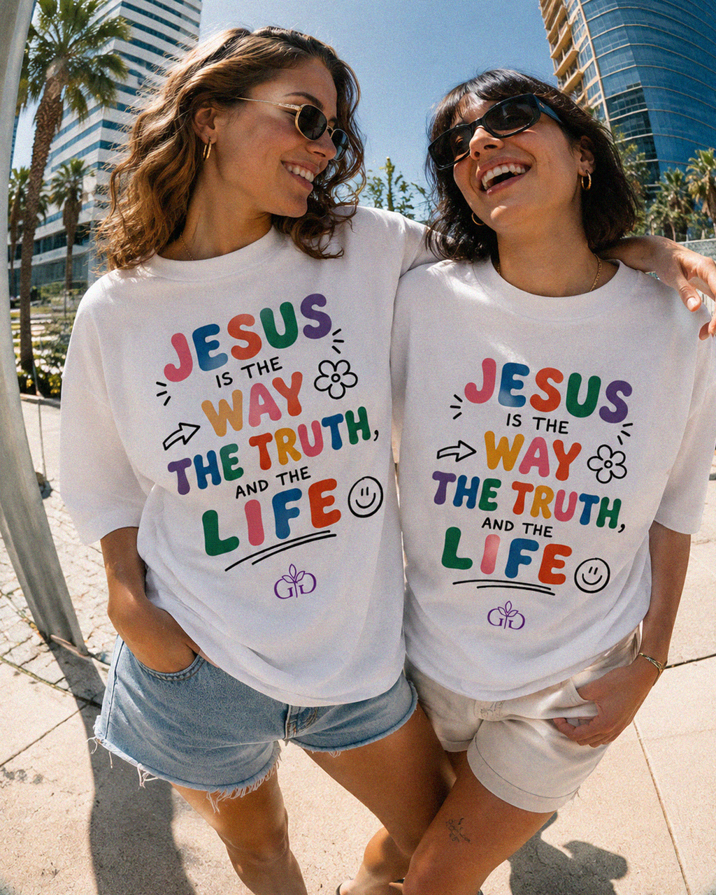 Jesus Is The Way White - Oversized Tee - Grace District ®