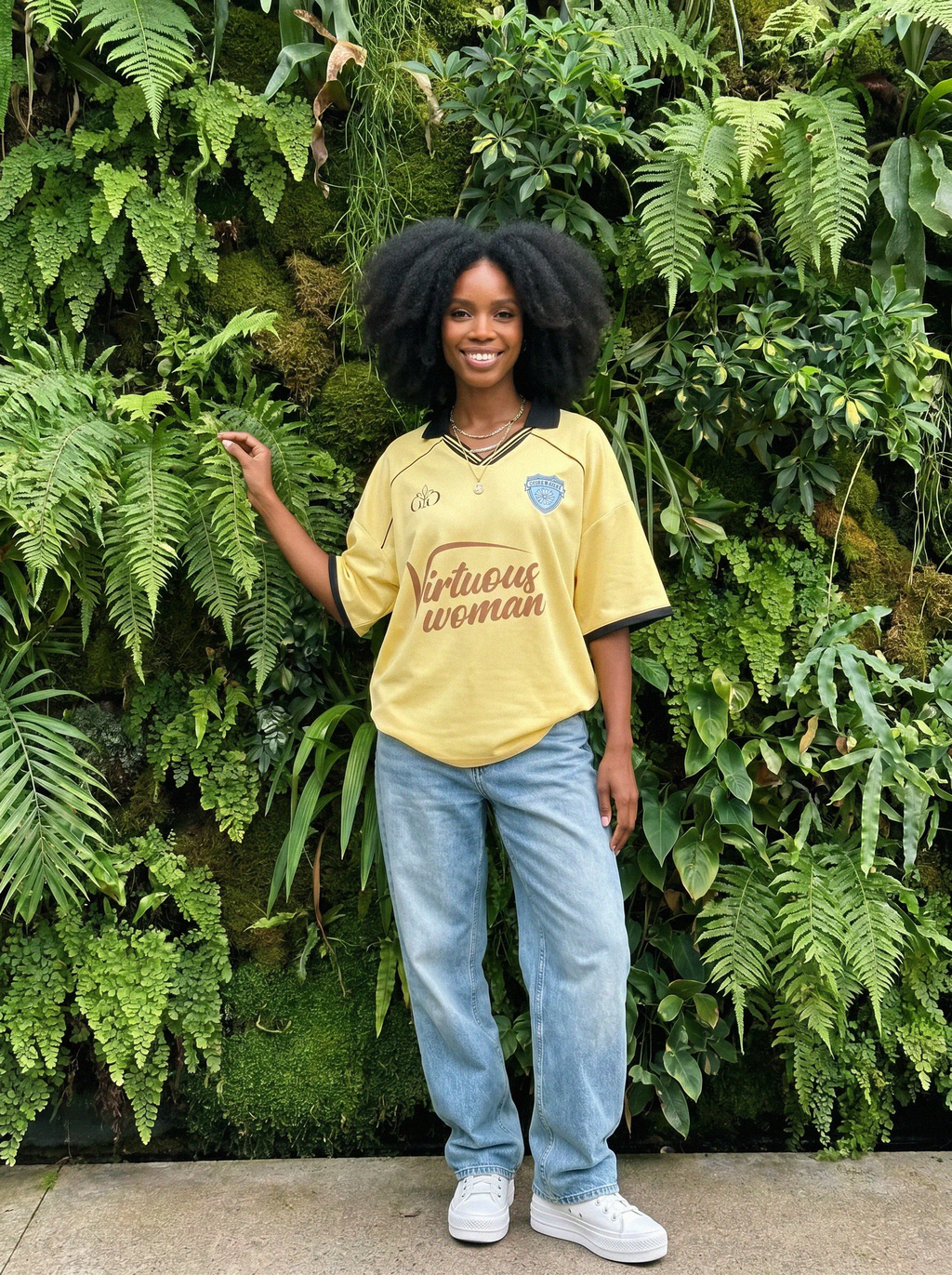 Virtuous Woman Retro Jersey Navy Yellow - Grace District ®