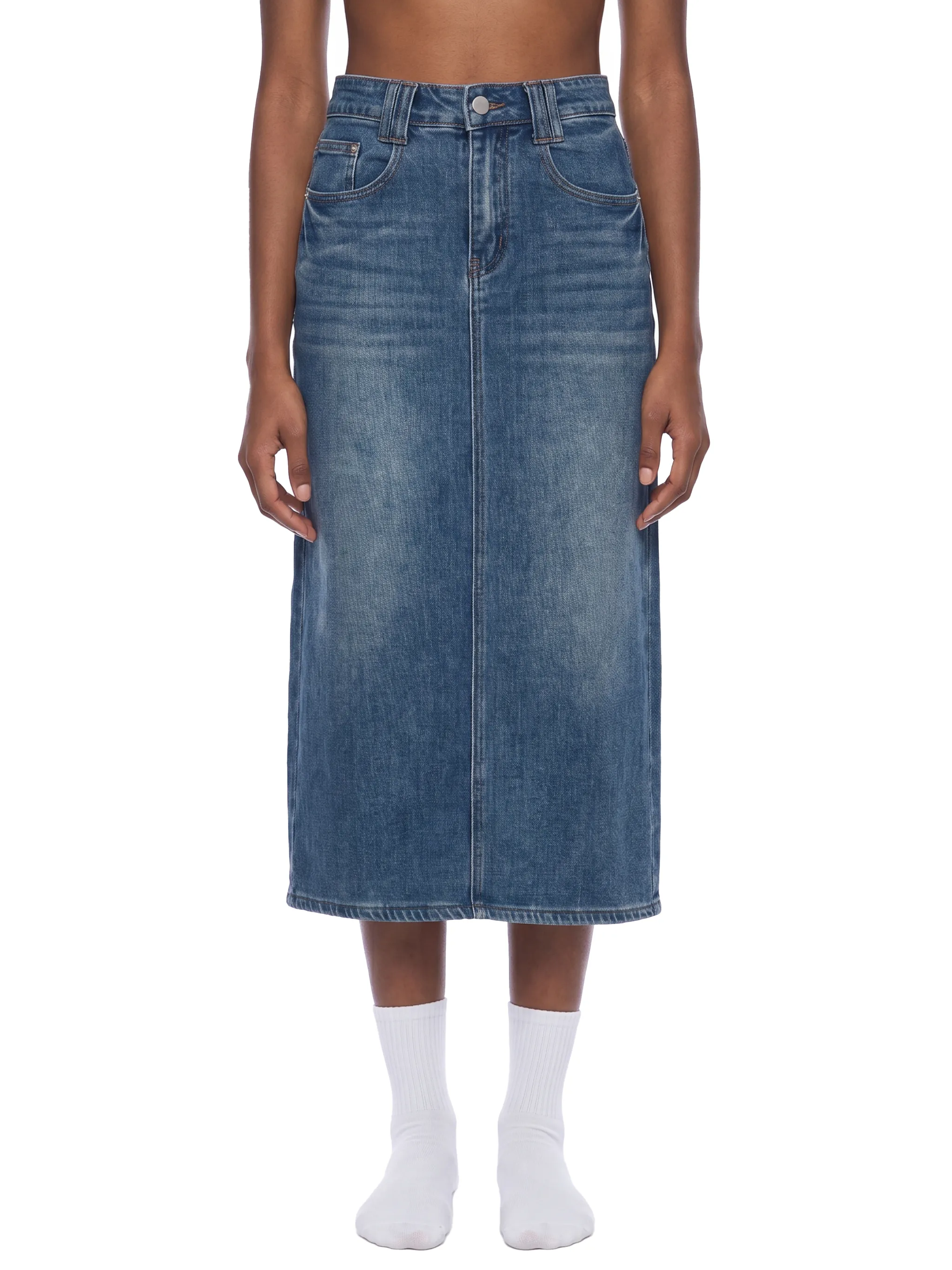Modesty Midi Skirt™ — Denim