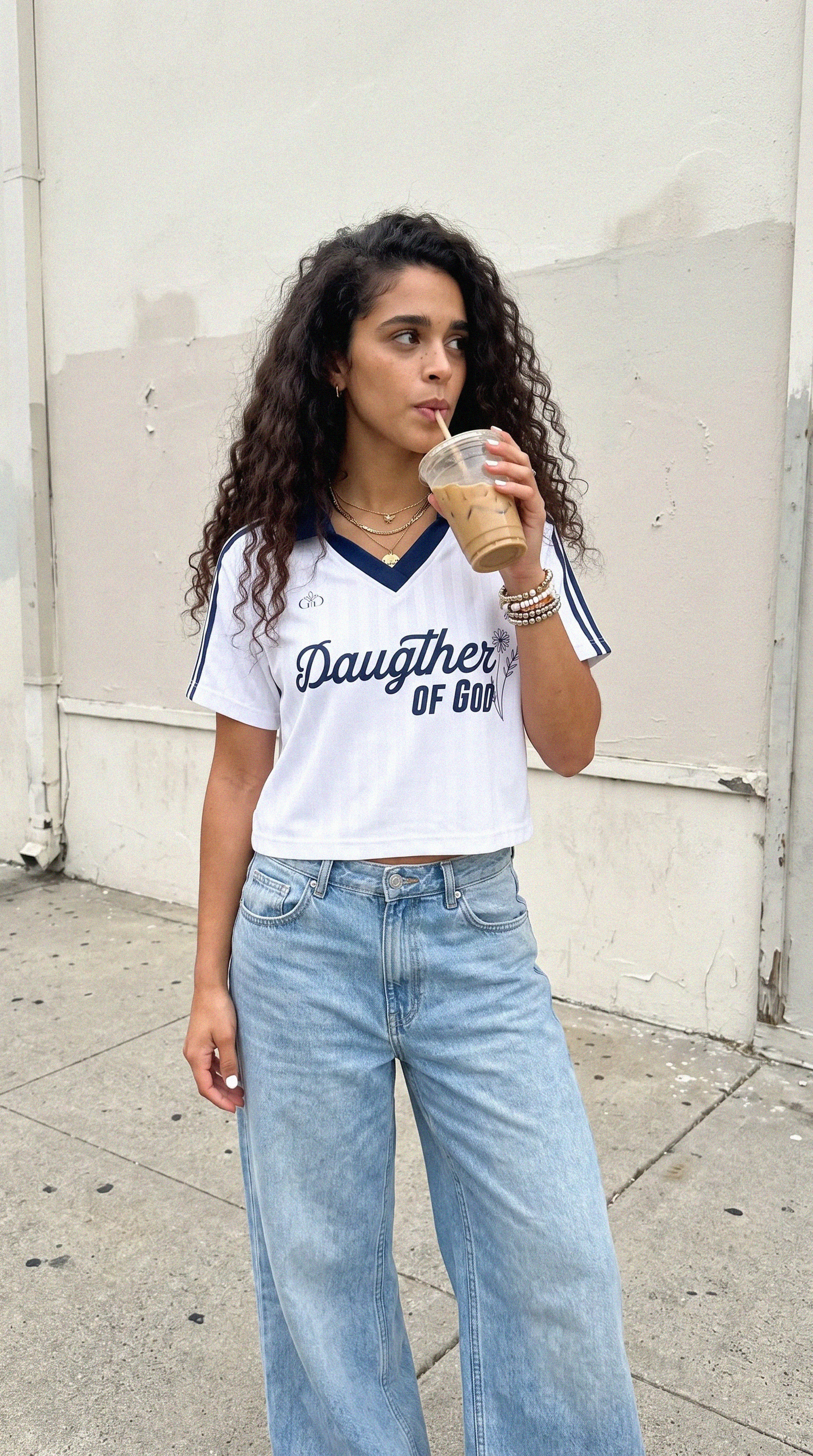 Daughter of God™ Retro Jersey White - Grace District ®