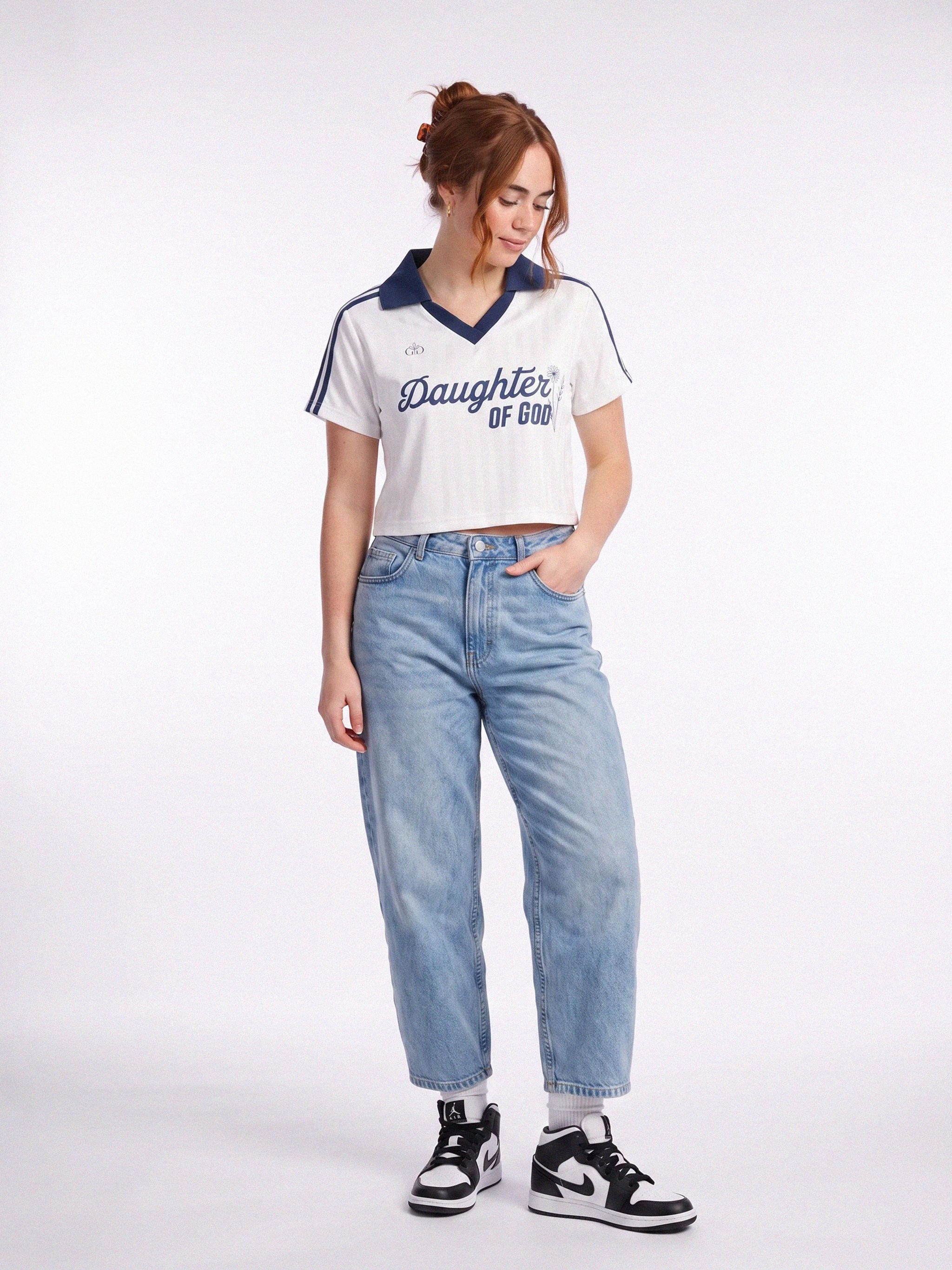 Daughter of God™ Retro Jersey White - Grace District ®