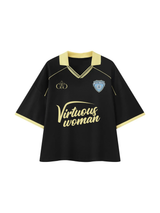 Virtuous Woman Retro Jersey Navy Black - Grace District ®
