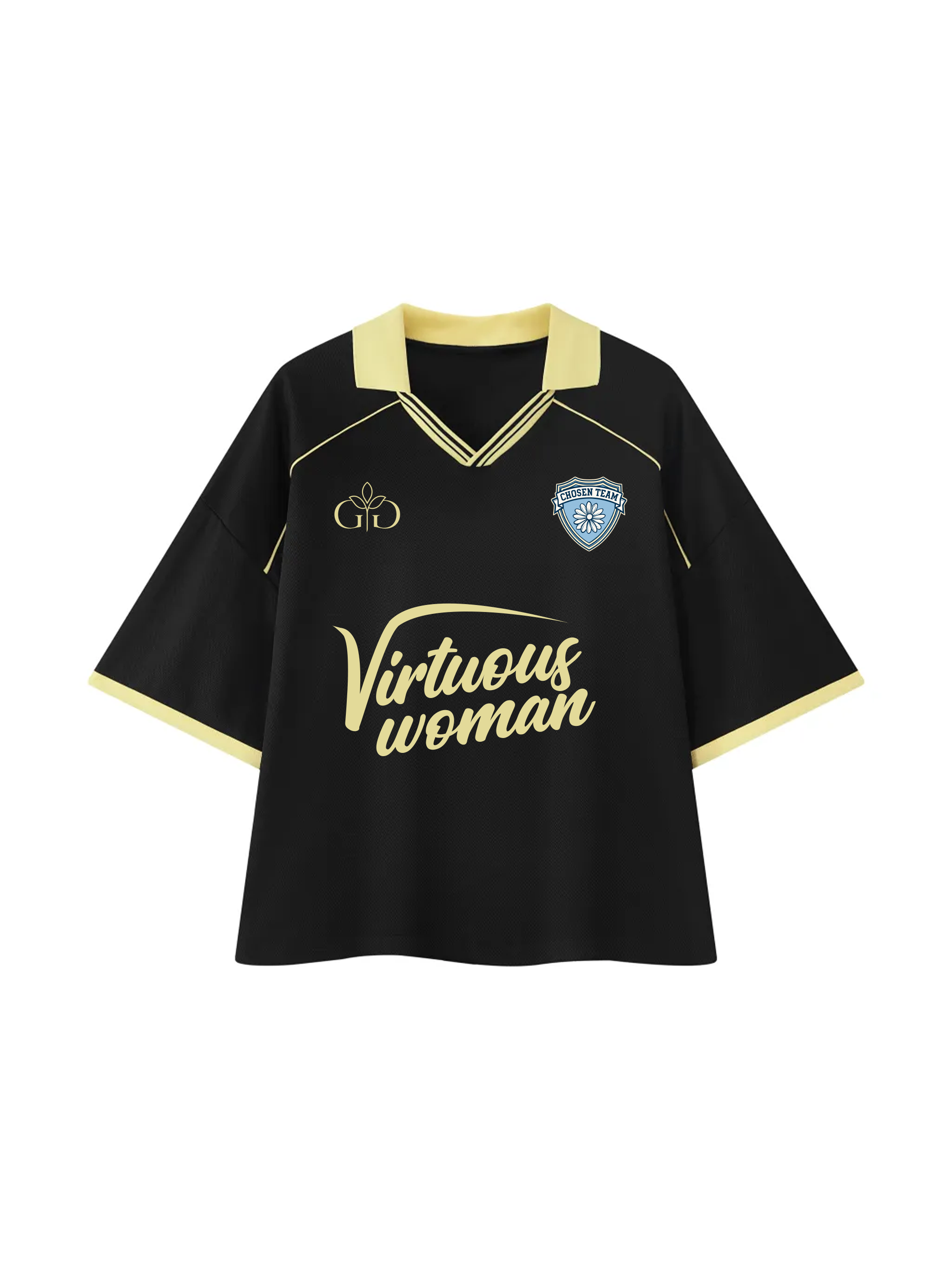 Virtuous Woman Retro Jersey Navy Black - Grace District ®