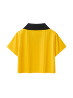 Daughter of God Yellow Striped Cropped Jersey White - Grace District ®