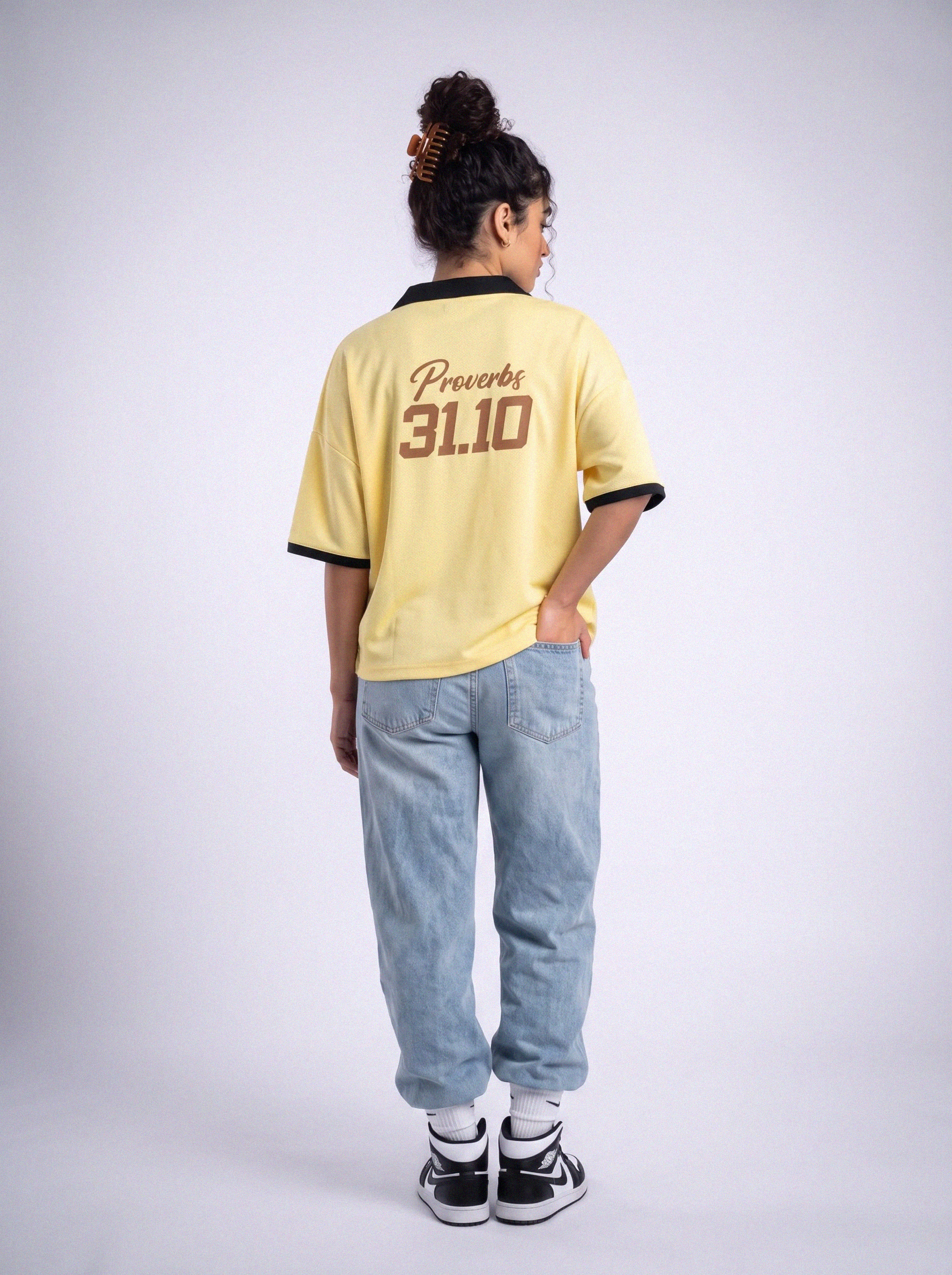 Virtuous Woman Retro Jersey Navy Yellow - Grace District ®