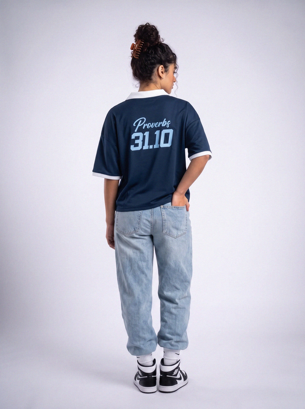 Virtuous Woman Retro Jersey Navy Blue - Grace District ®
