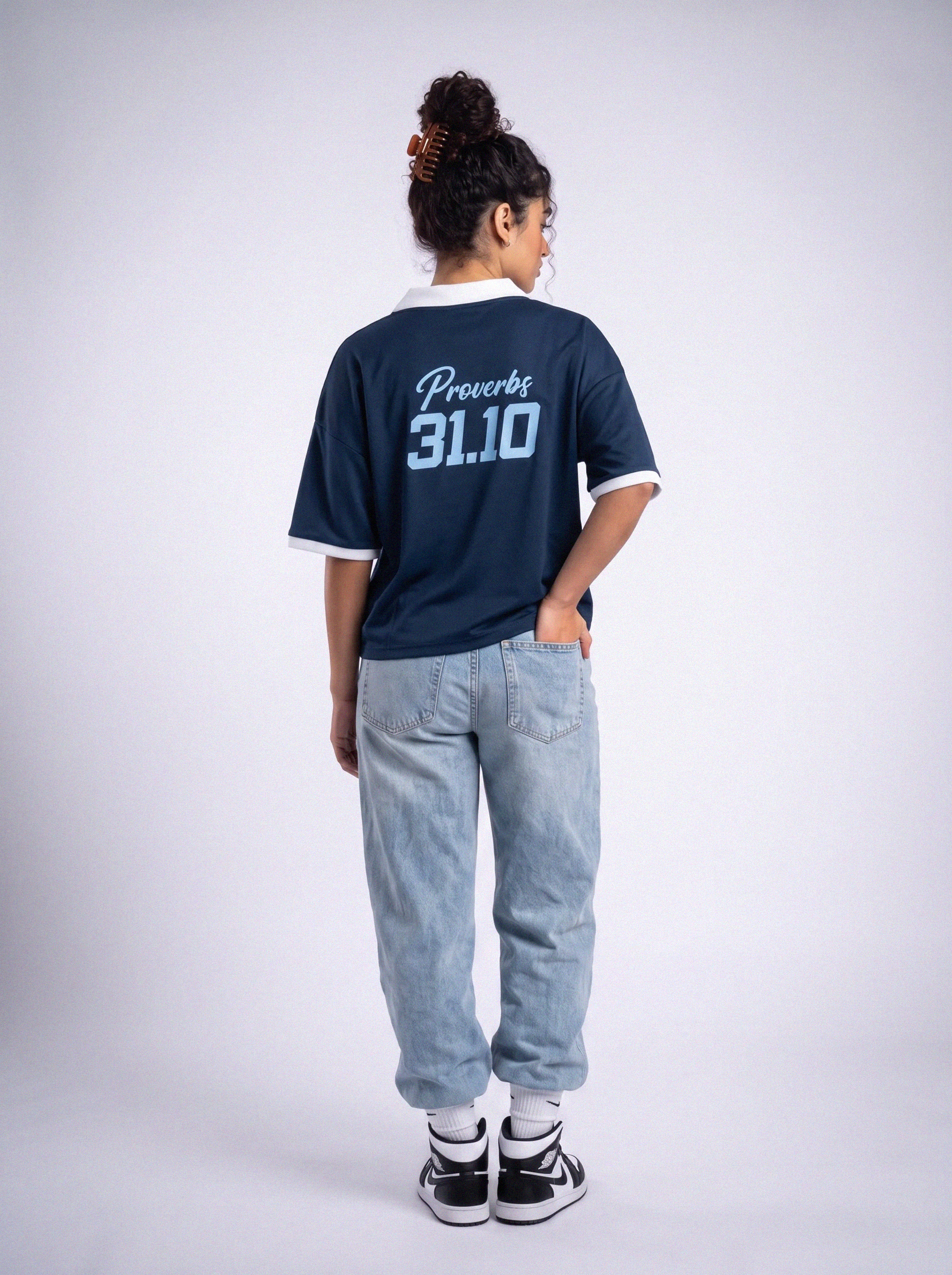 Virtuous Woman Retro Jersey Navy Blue - Grace District ®