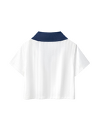Daughter of God White Striped Cropped Jersey White - Grace District ®