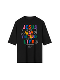 Jesus Is The Way Black - Oversized Tee - Grace District ®