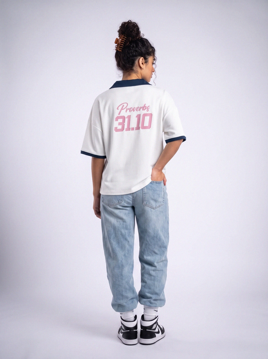 Virtuous Woman Retro Jersey Navy White - Grace District ®