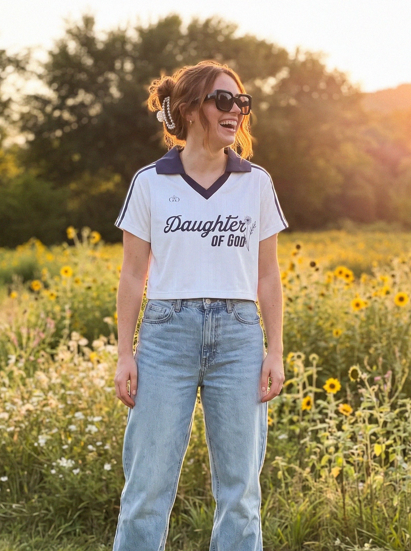 Daughter of God™ Retro Jersey White - Grace District ®
