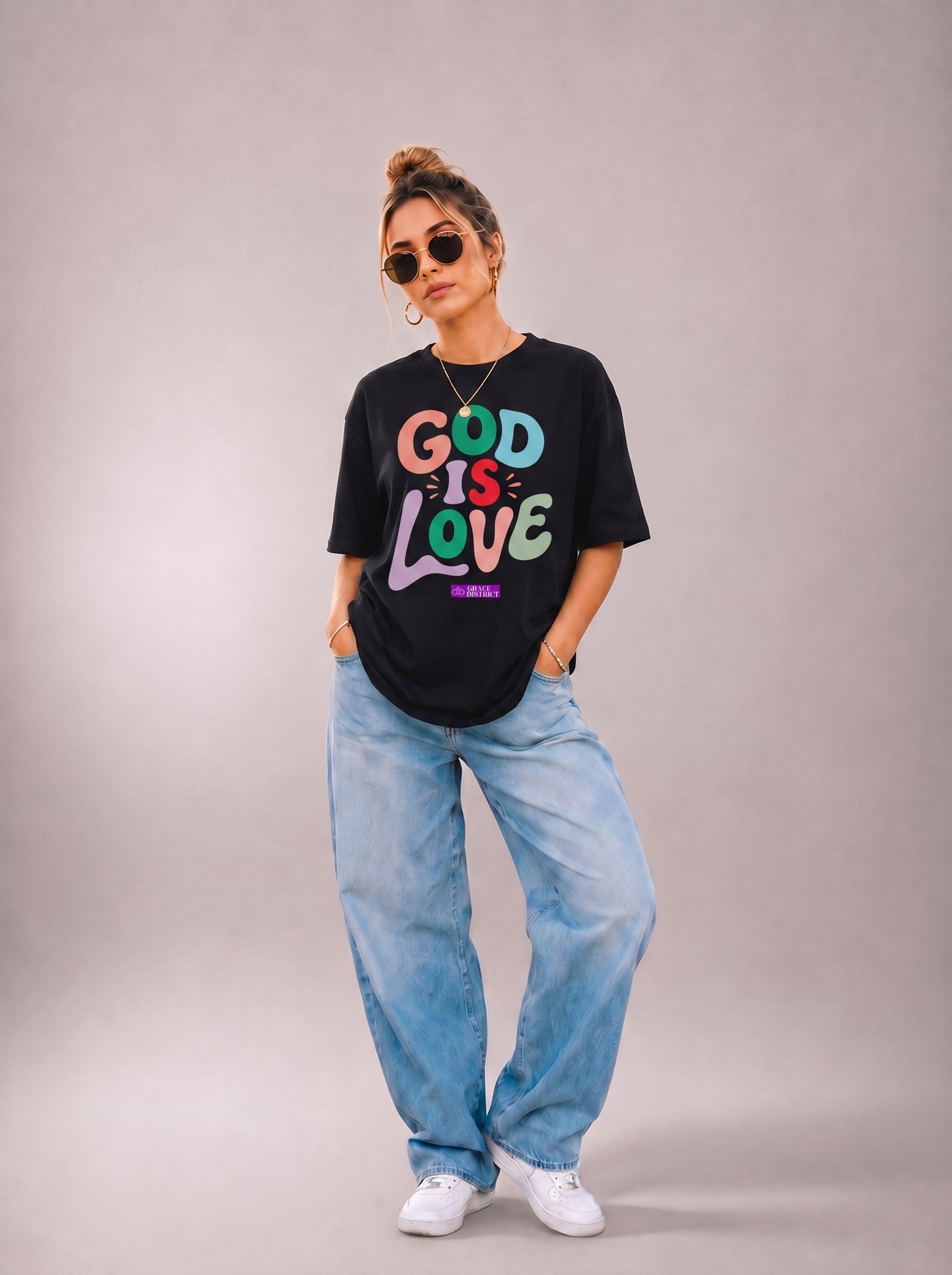 God Is Love, Black - Grace District ®