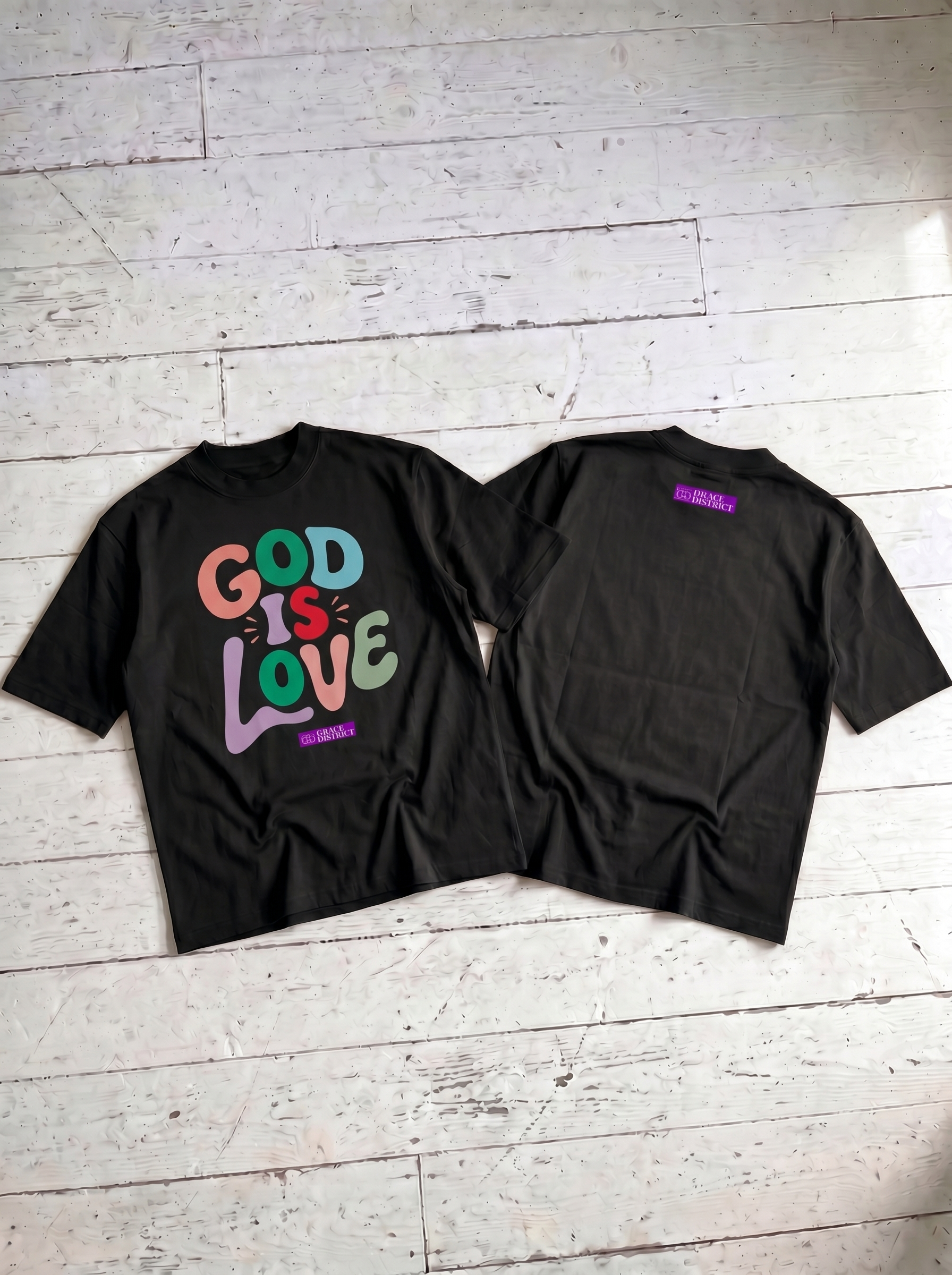 God Is Love, Black - Grace District ®
