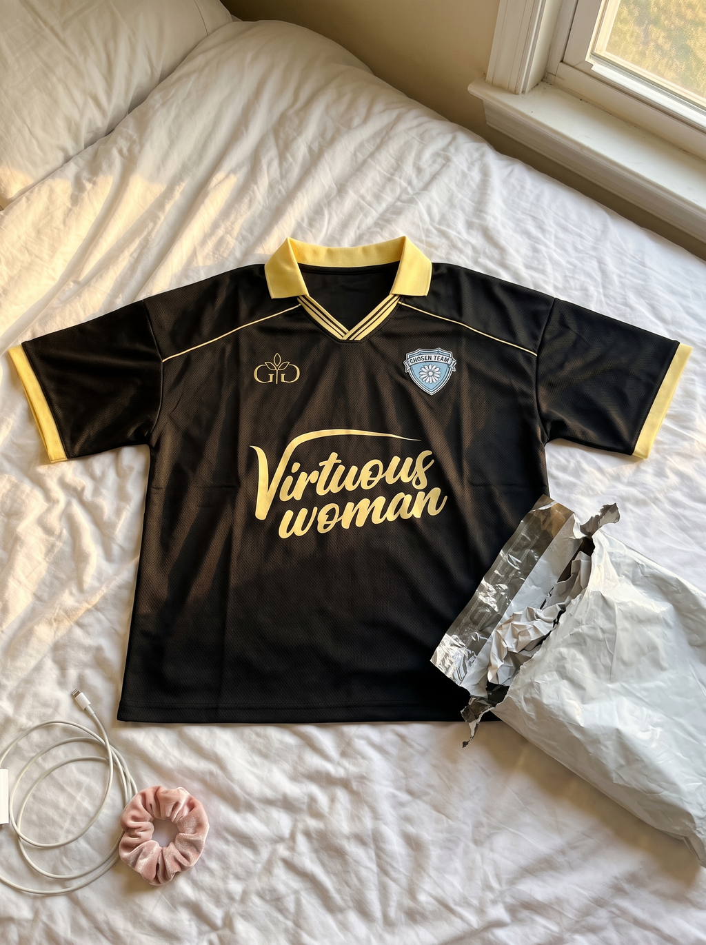 Virtuous Woman Retro Jersey Navy Black - Grace District ®