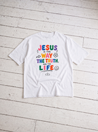 Jesus Is The Way White - Oversized Tee - Grace District ®